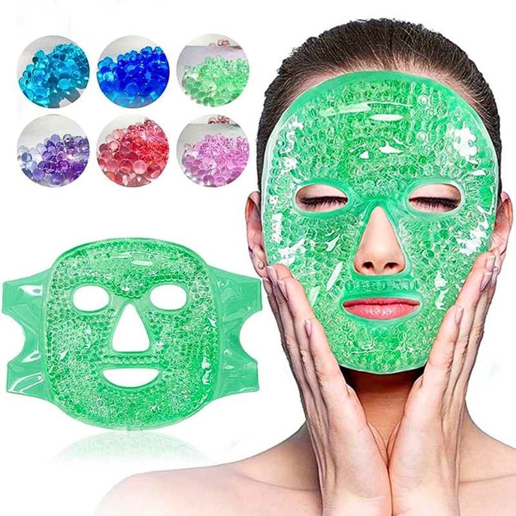 Máscara Facial Térmica Quente e Fria Relaxante com Gel em Veludo